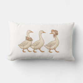 Almofada Lombar Vintage Goose Parade Throw Pillow  Farmhouse Decor