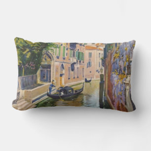 Almofada Lombar Vintage Grande Canal Gondolas Veneice Itália Viage
