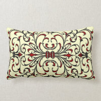 Vintage Red and Black Damask