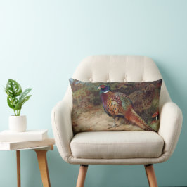 Almofada Lombar Vintage Rooster e Hen Pheasant