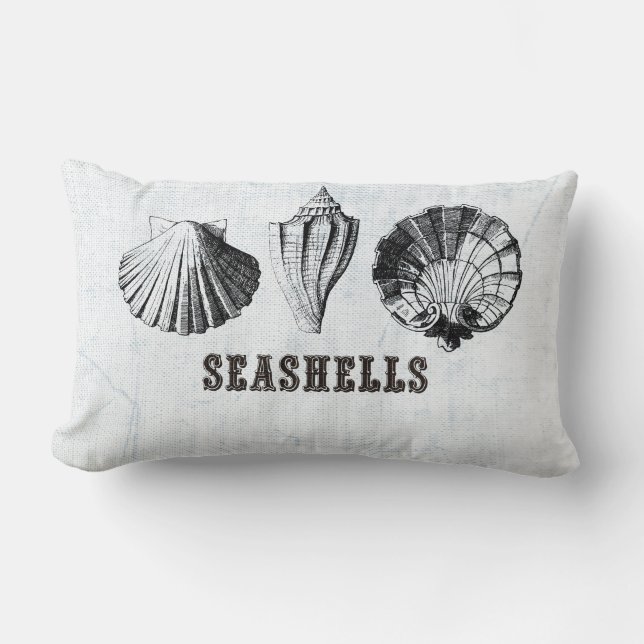 Almofada Lombar Vintage Seashells (Frente)