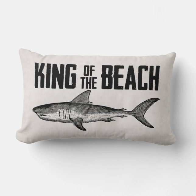Almofada Lombar Vintage Shark Beach King (Frente)