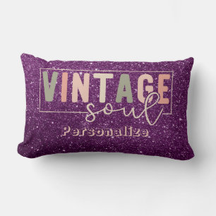 Almofada Lombar Vintage Soul Coca-Coloração Retrorna Largura Roxa