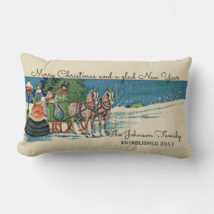 Almofada Lombar Vintage, Vitoriana, Família de Vedantes de Natal