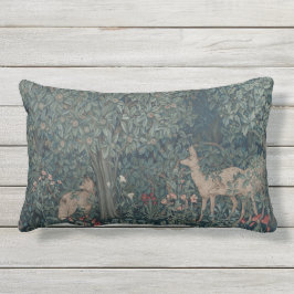 Almofada Lombar Vintage William Morris Greenery Animais Florestais
