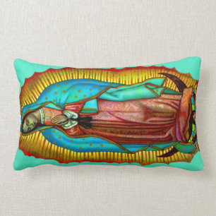 Almofada Lombar Virgen de Guadalupe Almohada Oracion Salve Regina
