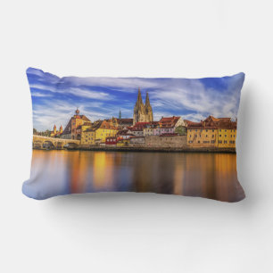 Almofada Lombar Vista do rio Regensburg Cêntico