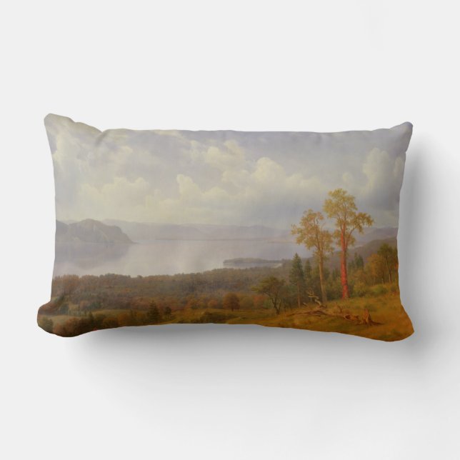 Almofada Lombar Vista no Hudson que olha através do Tappen Zee (Frente)