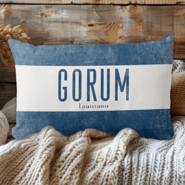 Almofada Lombar Visualização em Denim Gorum Louisiana State (Criador carregado)