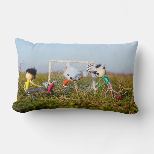 Almofada Lombar Voetbal strip van de Fubby's in actie. (Frente)