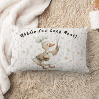 Almofada Lombar Waddle You Cook Next? Kitchen Throw Pillow