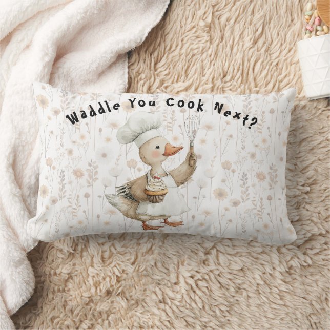 Almofada Lombar Waddle You Cook Next? Kitchen Throw Pillow (Cobertor)