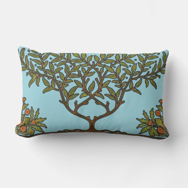 Almofada Lombar Wallpaper Floral William Morris Tree Frieze (Frente)