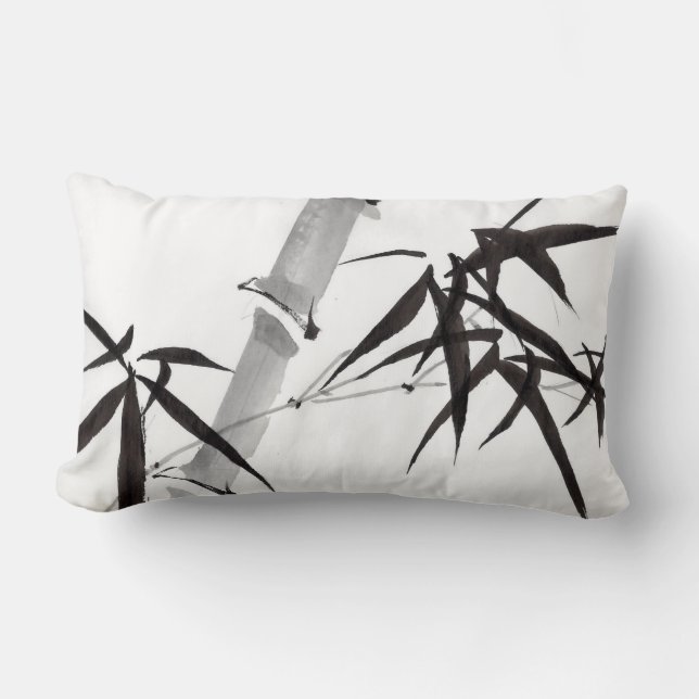Almofada Lombar Watercolor bamboo art (Frente)