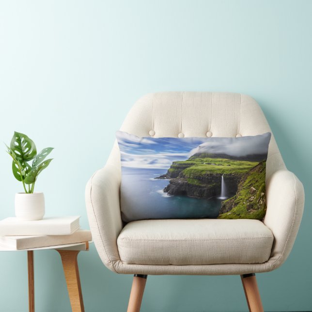 Almofada Lombar Waterfalls | Faroe Islands, Denmark (Cadeira)
