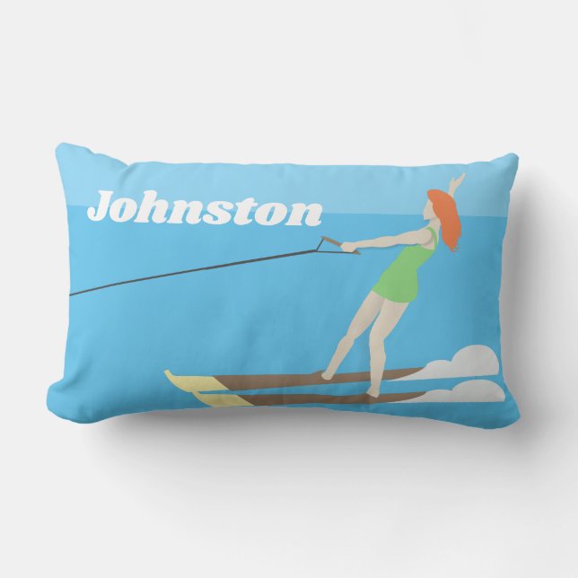 Almofada Lombar Waterski, estilo Vintage (Frente)