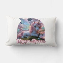 Almofada Lombar Weißes Einhorn mit Flügeln - Magic Queen