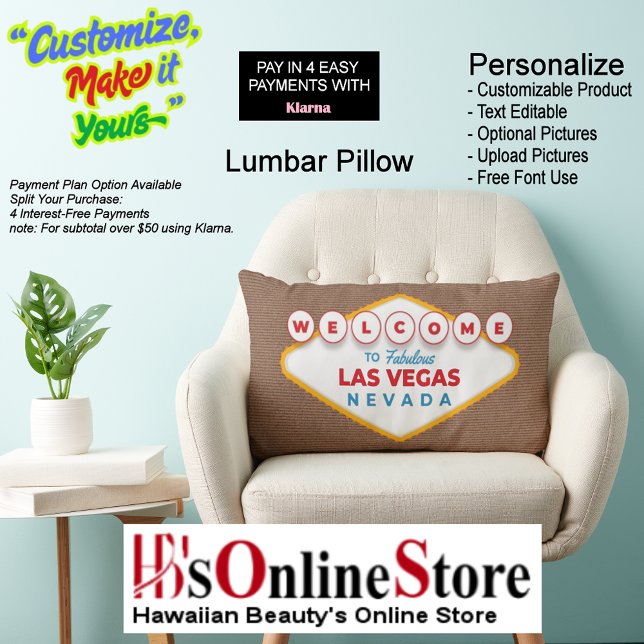 Almofada Lombar Welcome to Fabulous Las Vegas Nevada Trendy Memory (Welcome to Fabulous Las Vegas Nevada Trendy Memory Lumbar Pillow.
)