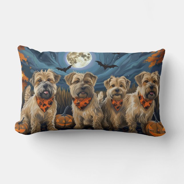 Almofada Lombar Wheaten Terrier Halloween Spooky (Frente)