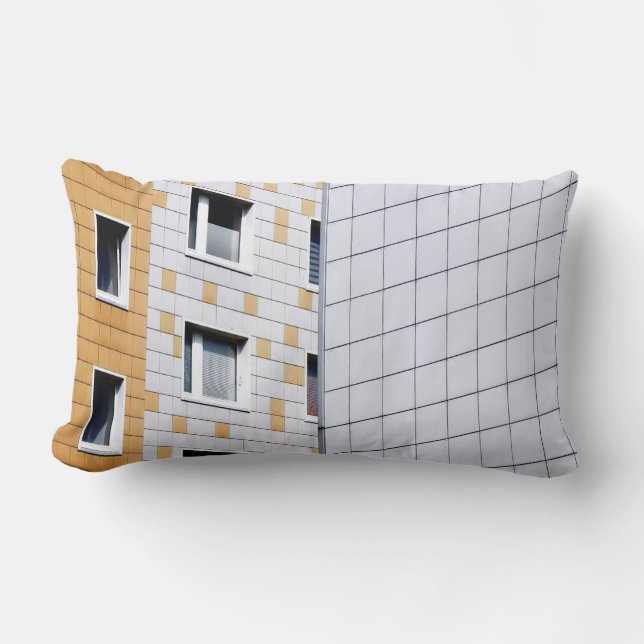 Almofada Lombar White and orange building (Frente)