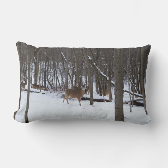 Almofada Lombar Whitetail Deer, Travesseiro Lumbar (Frente)