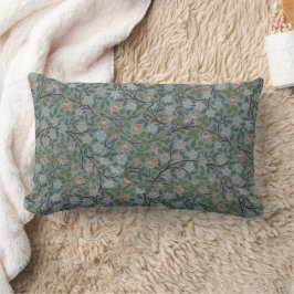 Almofada Lombar William Morris Clover Floral Flowers Verde Rosa