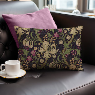 Almofada Lombar William Morris Lily Art Nouveau Floral