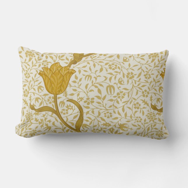 Almofada Lombar William Morris os coxins da tulipa do jardim (Frente)