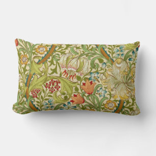 Almofada Lombar William Morris Ouro Lily Vintage Pré-Raphaelite
