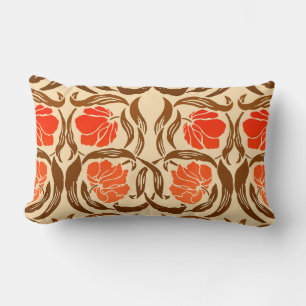 Almofada Lombar William Morris Pimpernel, Mandarin Orange & Brown