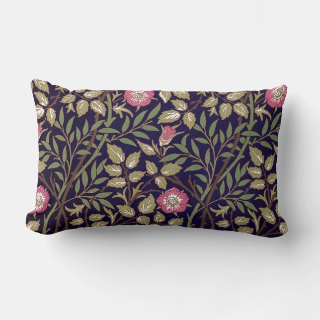 Almofada Lombar William Morris Sweet Briar Floral Art Nouveau (Frente)