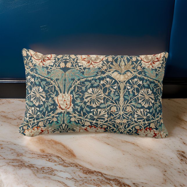 Almofada Lombar William * Morris Victorian Dark Teal (Criador carregado)