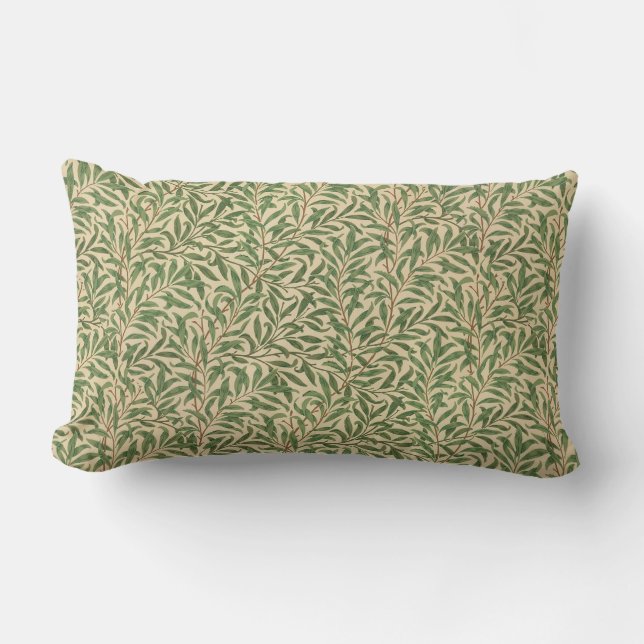 Almofada Lombar William Morris Willow Bough Green Willow Leaves (Frente)