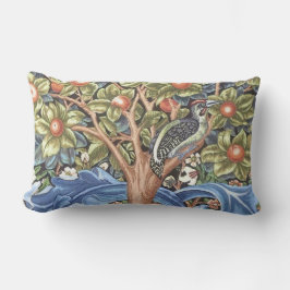 Almofada Lombar William Morris Woodpecker Tapeçaria Vintage Floral