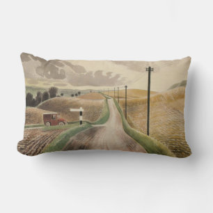 Almofada Lombar Wiltshire Landscape (por Eric Ravilious)