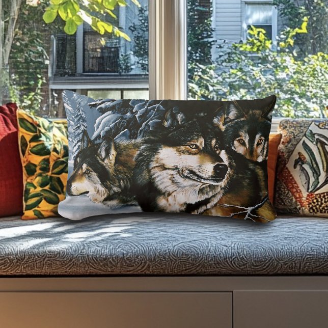 Almofada Lombar Wolf Pack Winter (Criador carregado)