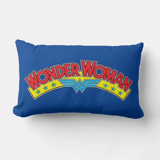 Almofada Lombar Wonder Woman 1987 Comic Book Logo (Frente)