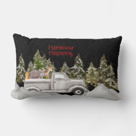 Almofada Lombar Woodland Snowfall Farmation Christmas