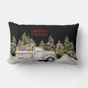 Almofada Lombar Woodland Snowfall Farmation Christmas