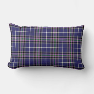 Almofada Lombar Xadrez azul e roxa do Tartan de Alexander do clã