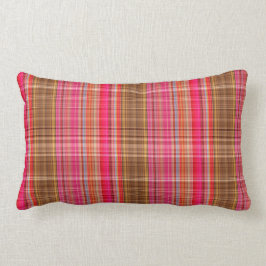 Almofada Lombar Xadrez de Framboesa de Tartan