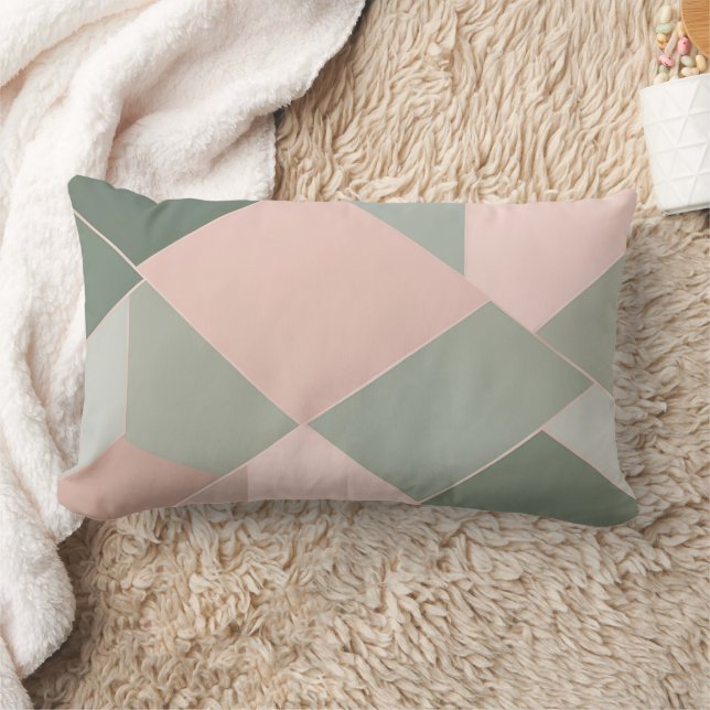 Almofada Lombar Xadrez na Arte Verde da Sage (Cobertor)