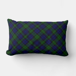 Almofada Lombar xadrez verde azul de tartan Black Watch