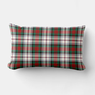 Almofada Lombar Xadrez verde e vermelha do Tartan do vestido de