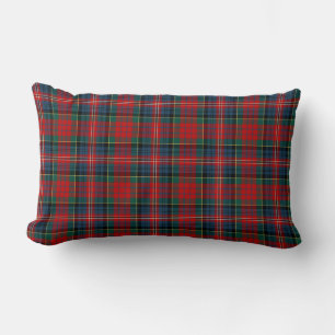 Almofada Lombar Xadrez vermelha, azul e verde do Tartan do clã de