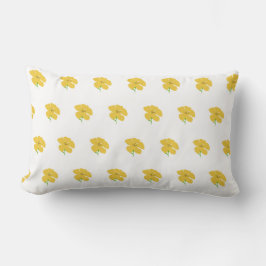 Almofada Lombar Yellow floral Throw Pillow