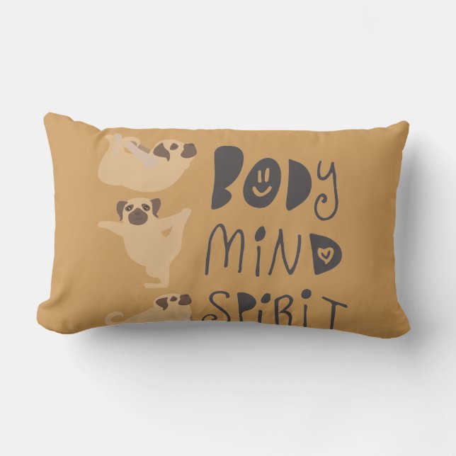 Almofada Lombar Yoga Pugs (Frente)