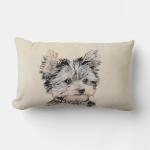 Almofada Lombar Yorkshire Terrier Puppy Pintura Original