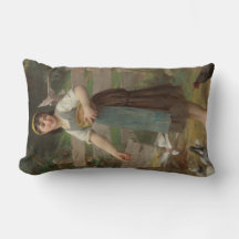 Young Girl Feeding the Doves (por Émile Munier)