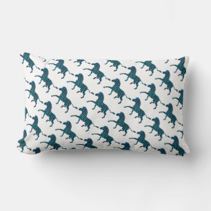 Almofada Lombar Zebra Black e Blue Silhouette